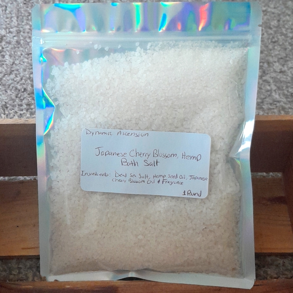Dynamic Ascension Japanese Cherry Blossom Hemp Bath Salt 1lb
